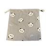 Set of 2 Panda-patterned School Lunch Drawstring Bags for School, Daycare, and Kindergarten. Perfect for Elementary School Students.