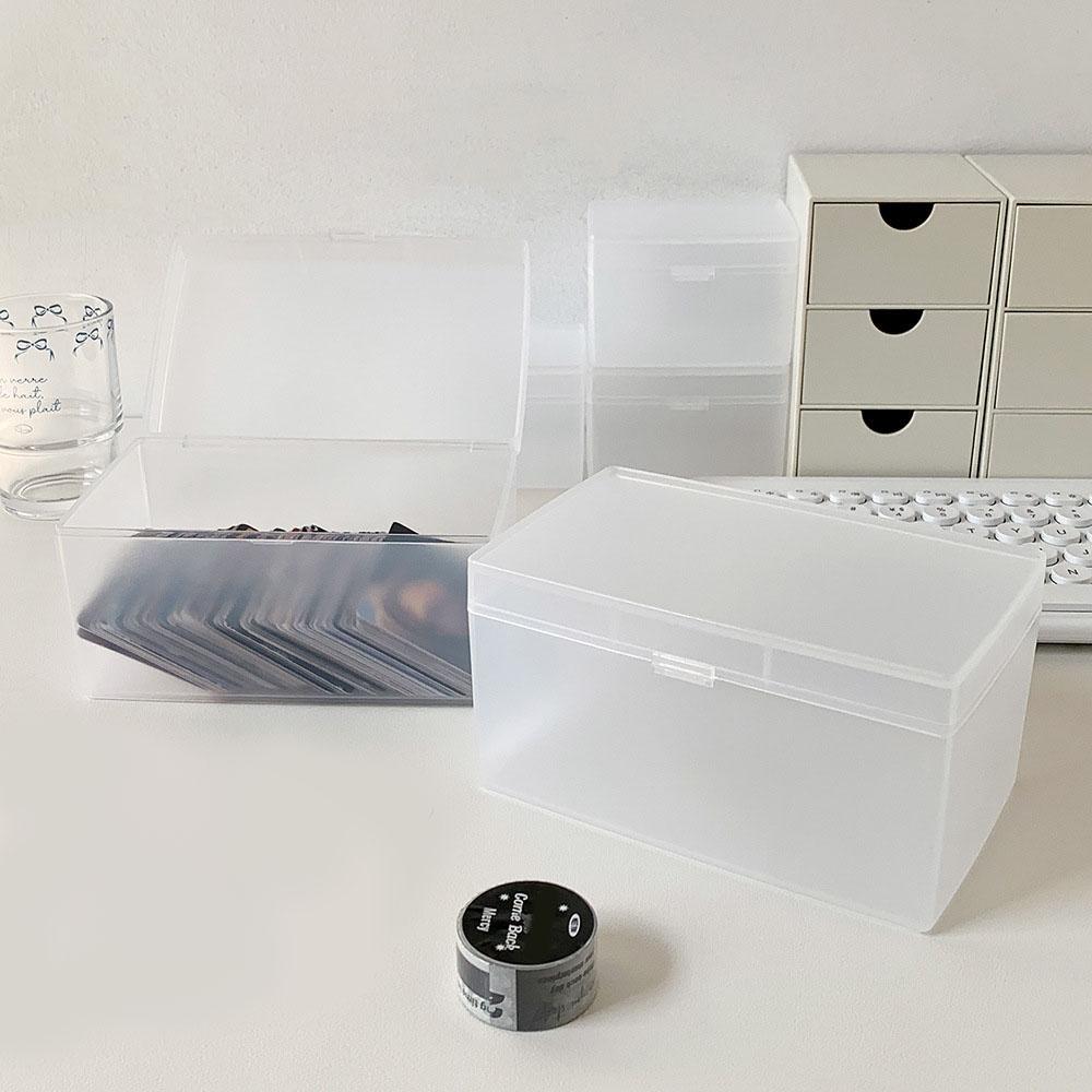 3-inch Small Card Protection Storage Box Desktop Storage Dustproof Box Stationery Material Sorting Box Large Capacity Dustproof