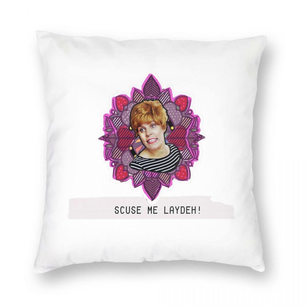 Scuse Me Laydeh Square Pillowcase Polyester Linen Velvet Printed Zip Decor Throw Pillow Case Home Cushion Cover Wholesale 40x40cm