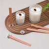HHO-Thickened Wood Candle Wicks With Metal Base Naturally Wood Wicks For DIY Candles Making Easy To Burn