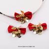 Christmas Day Decorative Bow Tied Silk Bell Gift Box Christmas Tree Pendant DIY Jewelry Accessories