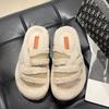 Fashion 2024 New Winter Furry Slippers Fashion Open Toe Comfortable Slippers Women's Indoor Cotton Shoes Fluffy Warm Home Slippers