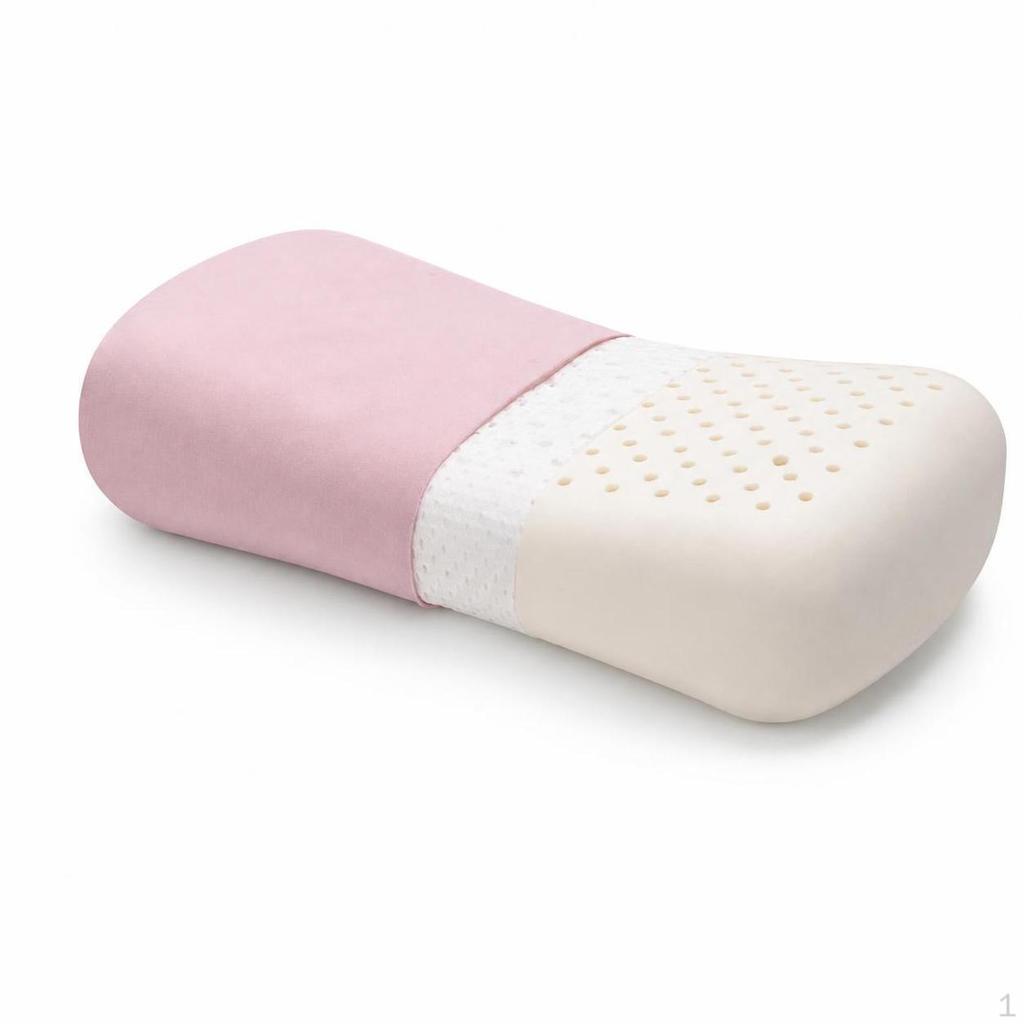 Natural Latex Mini Travel Pillow for Office Naps and Outdoor Use 40x20x8cm Light Gray Cotton