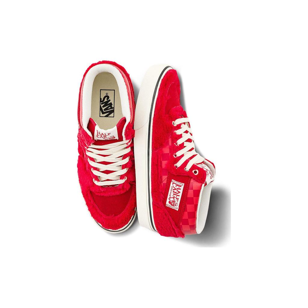 Vans Half Cab Durable Breathable Mid-Top Skate Shoes Unisex Skate Shoes Red VN000DZ3CIS
