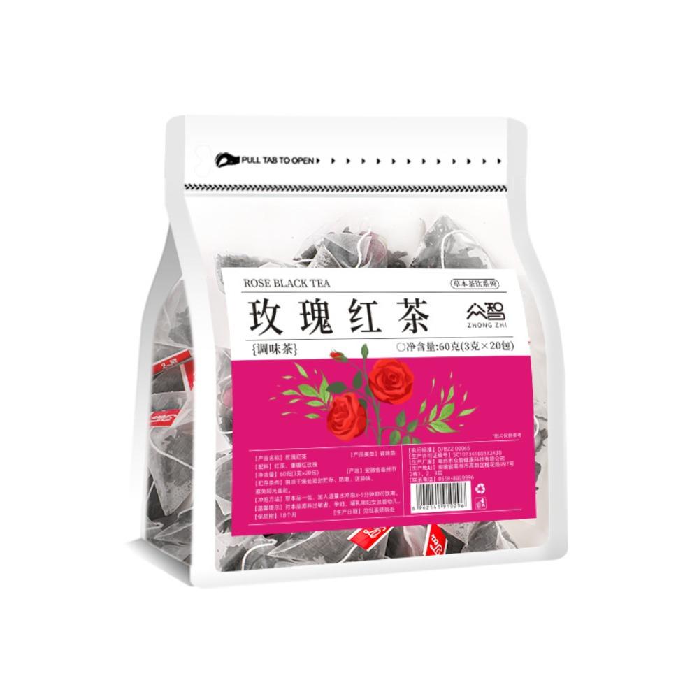 Rose black tea, traditional tea bags, tea triangle bags, filter tea bags, tea residue-free health care, autumn and winter stove-brewed tea bags