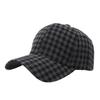 British style small plaid baseball cap autumn and winter retro small plaid woolen cap men's and women's casual sun hat