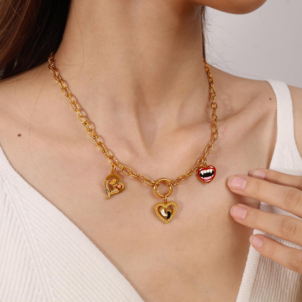 Niche Medical Care Theme, Oil Drop Pendant, First Aid Kit, Tooth Shape, Diamond-Encrusted Jewelry Accessories