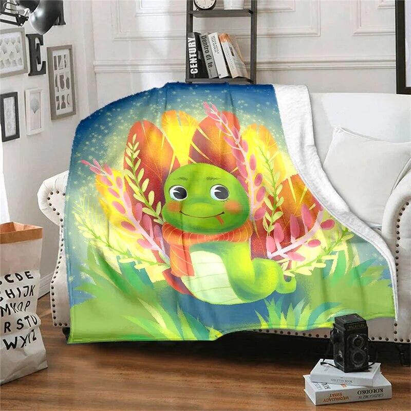 Twelve Chinese Zodiac Signs Pattern Printing Manta Sofa Bed Cover Soft  Blanket Plaid Soft Warm Flannel Throw Blankets Fans Gif