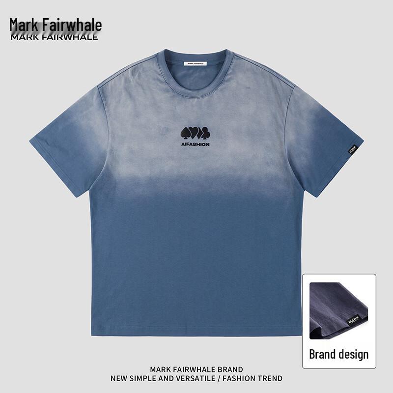 Mark Fairwhale Men s Gradient Washed Spade Print Short Sleeve T-Shirt M