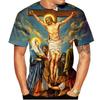 3D Print Saint Mary Retro Harajuku Sports Quick-dry Breathable Men Women T-shirt Outdoor Street Casual Parent-child Short Sleeve