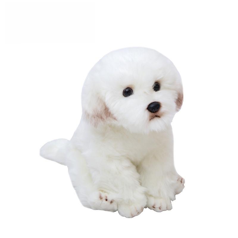 Dog Plush Maltese Toy Animal Stuffed Doll Home Bedroom Decoration Gift Kids