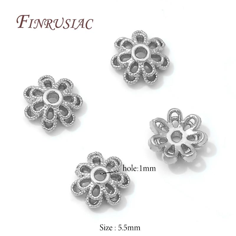 18K Gold Plated Bead End Caps For Jewelry Making,Spacer Bead Caps DIY Accessories,Round Bead Caps For Bracelets Making Findings
