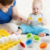 Montessori Smart Eggs Toy Baby Matching Puzzle Games Shape Sorter Educational Learning Toys For Children 2 3Y Kids Easter Gift