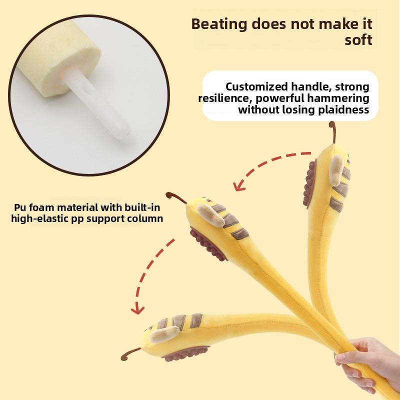 Cartoon Cute Meridian Beat, Kangle House Knock Back Hammer Massage Hammer, Knock Back Stick Knock Music Creative Plush Toy