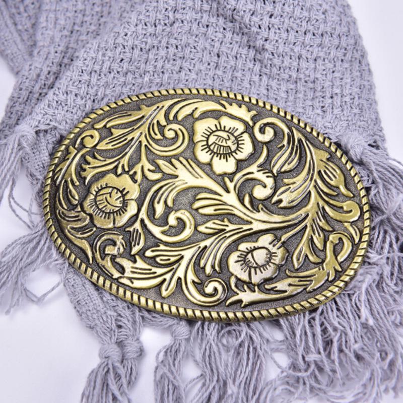 Western Vintage Flower Men'S Belt Buckles Cowboy Native