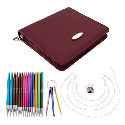 9 Pairs of Interchangeable Circular Knitting Needle Set for Knitting Sweater Sock, Aluminum Circular Knitting Needle Set