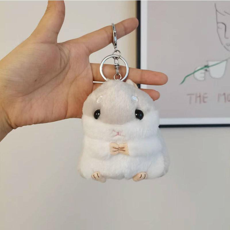 Adorable Cartoon Hamster Plush Keychain Cute Backpack Pendant Animal Toy Gift