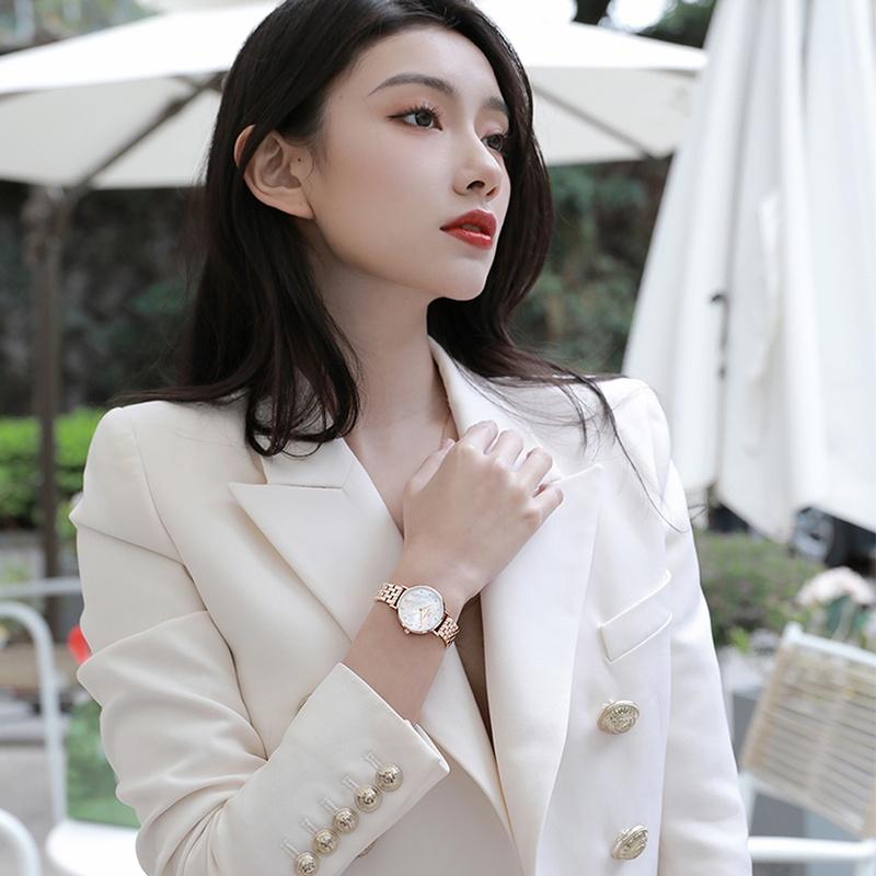 Daniel Wellington European and American watches PETITE series watch quartz movement stainless steel strap 28mm mother-of-pearl dial women's DW00100617