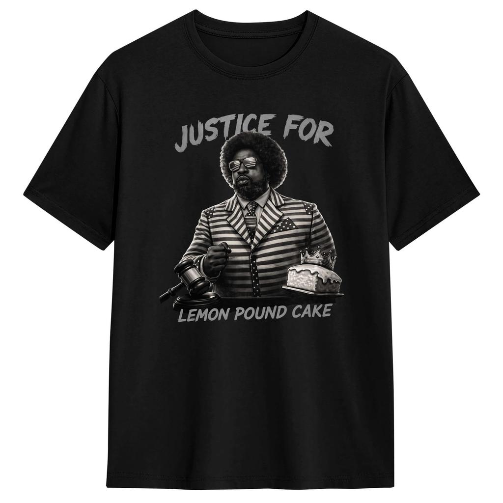 AfroUnisex Lemon Pound Cake Cotton TShirt For Male Beach Streetwear TShirts Leisure Tee Shirt Oversized Design Tops