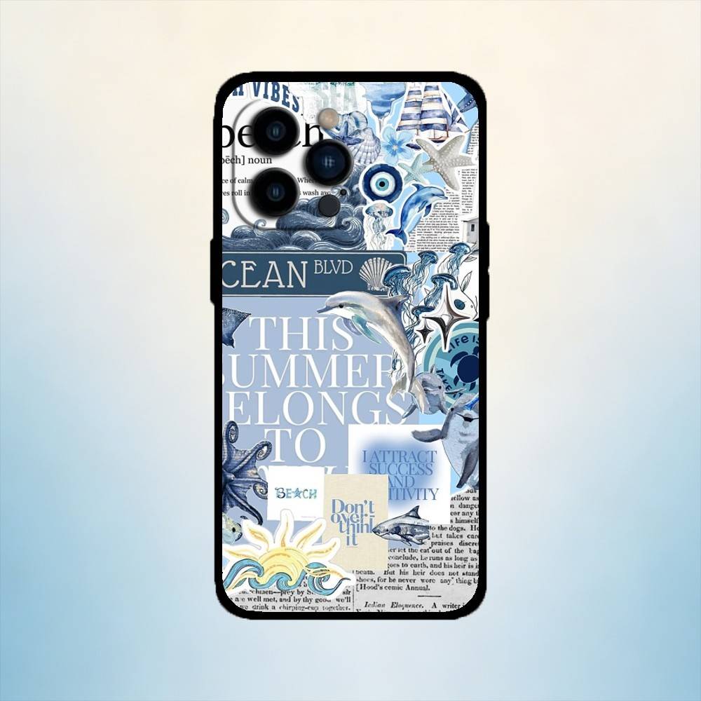 AAA Ocean Sea Turtle  Phone Case For iPhone 17,16,15,14,13,12,11 Plus,Pro Max,XS,Soft Silicone Black Cover