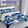 3-teiliges Chelsea FC Logo Bettwäsche-Set, Enthält 1 Bettbezug und 2 Kissenbezüge, Hautfreundlicher & Bequemer Stoff, Geeignete Bettwäsche-Sets