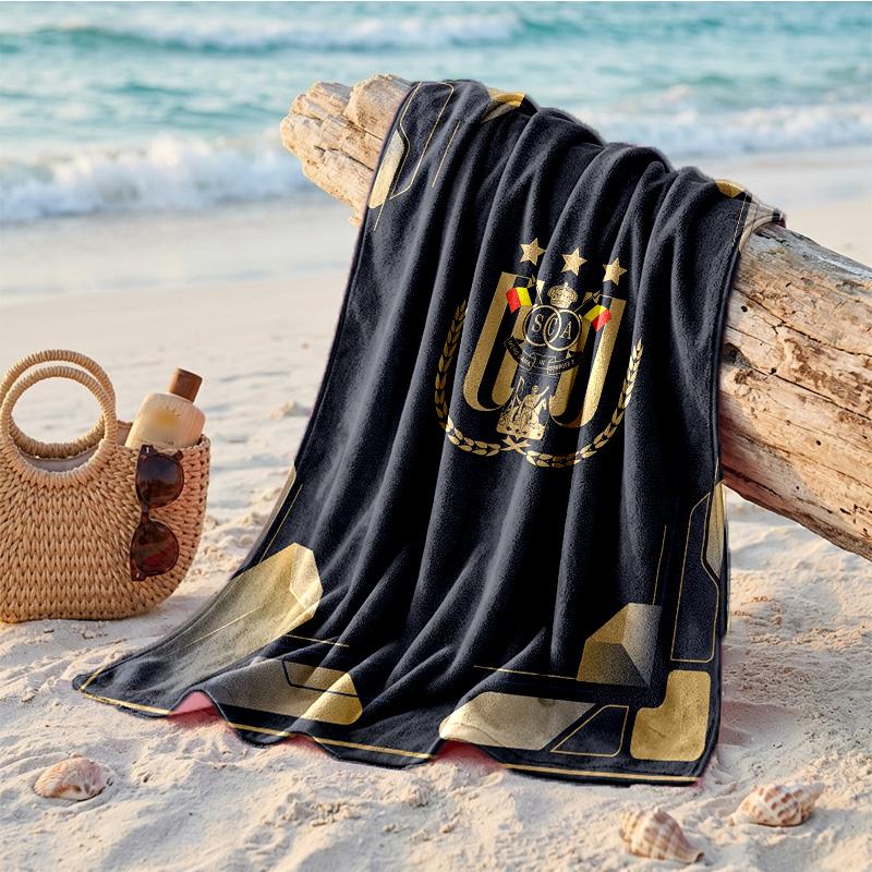 Anderlecht FC Druck Mikrofaser Strandtuch Schnelltrocknend Saugfähig Großes Handtuch für Strand Schwimmen Reisen