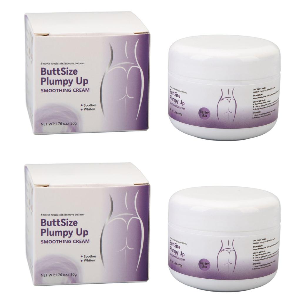 2pcs Buttocks Tightening Cream Wrinkle Removal Moisturizing Anti Cellulite Butt Lift Shaping Plump Cream 50g