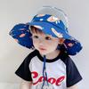 Children'S Large Brim Sun Protection Summer Thin Mesh Breathable Fisherman Hat Kindergarten Hat Girl Baby Sun Hat