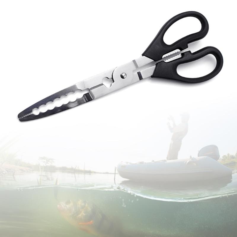 Fishing Pliers Scissors Gripper Practical Stainless Steel Fish Grabbing Clamps Tool Accessories for Fisherman