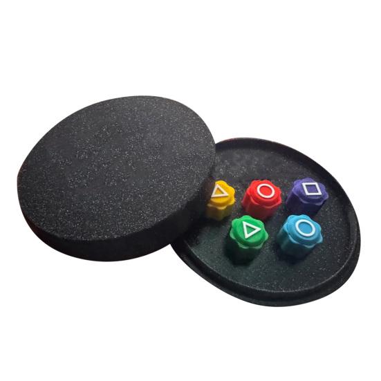 45659 Sets Geometric Dice Korean Game Hand-Eye Coordination Training Colorful Stone Catching