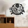 Metal Wildflower Wall Art, Outdoor Garden Terrace Decor Sculpture, Living Room Balcony Indoor Home Decoration, Intricate Floral Design