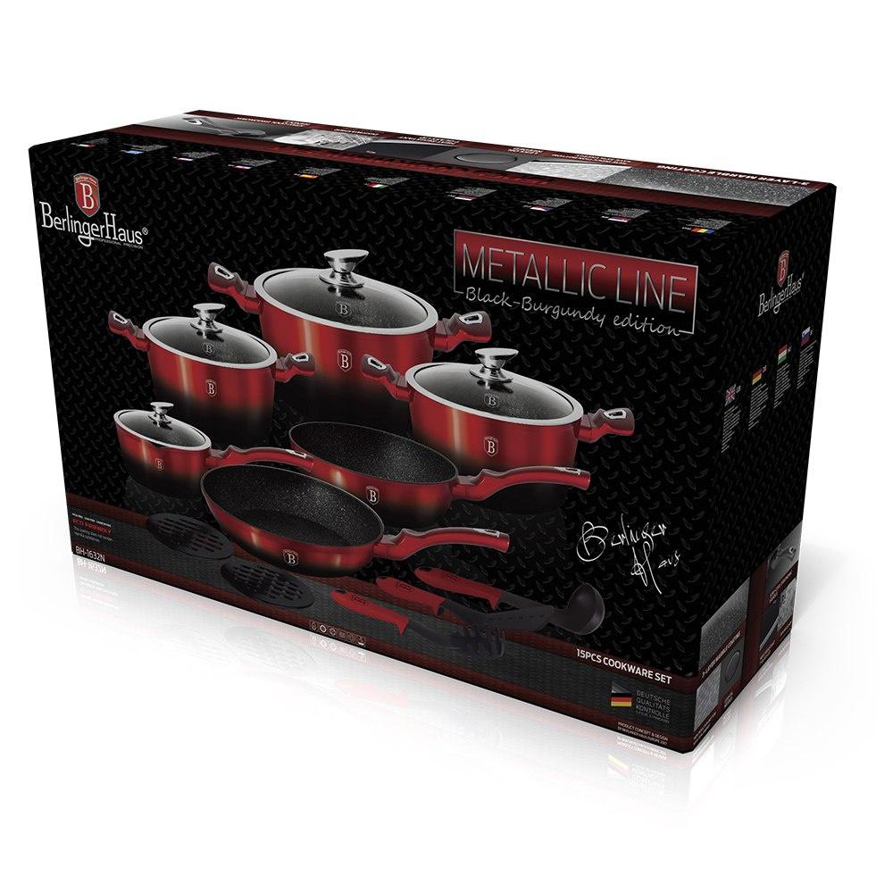 Berlinger Haus Black Burgundy Pots Line 15 Ele Bh-1632