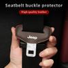 Car Seatbelt Buckle Cover Leather Seatbelt Anti-Scratch Mat Accessories For Jeep Renegade Grand Cherokee Compass Patriot Wrangle AKV1