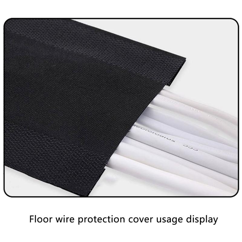 Floor Cable Cover Cords Cable Protector Floor Wire Cover Protector Cable Management Sleeves for Office Carpet or Floor