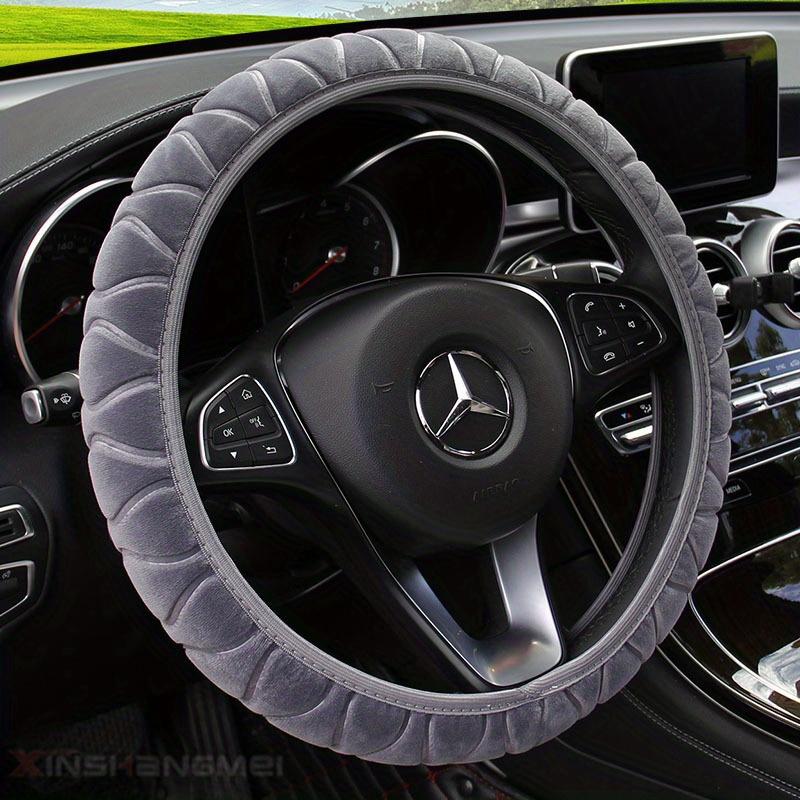 1Pc Car Steering Wheel Cover Protector Decoration Warm Super Thick Short Plush Collar Soft for Women Man