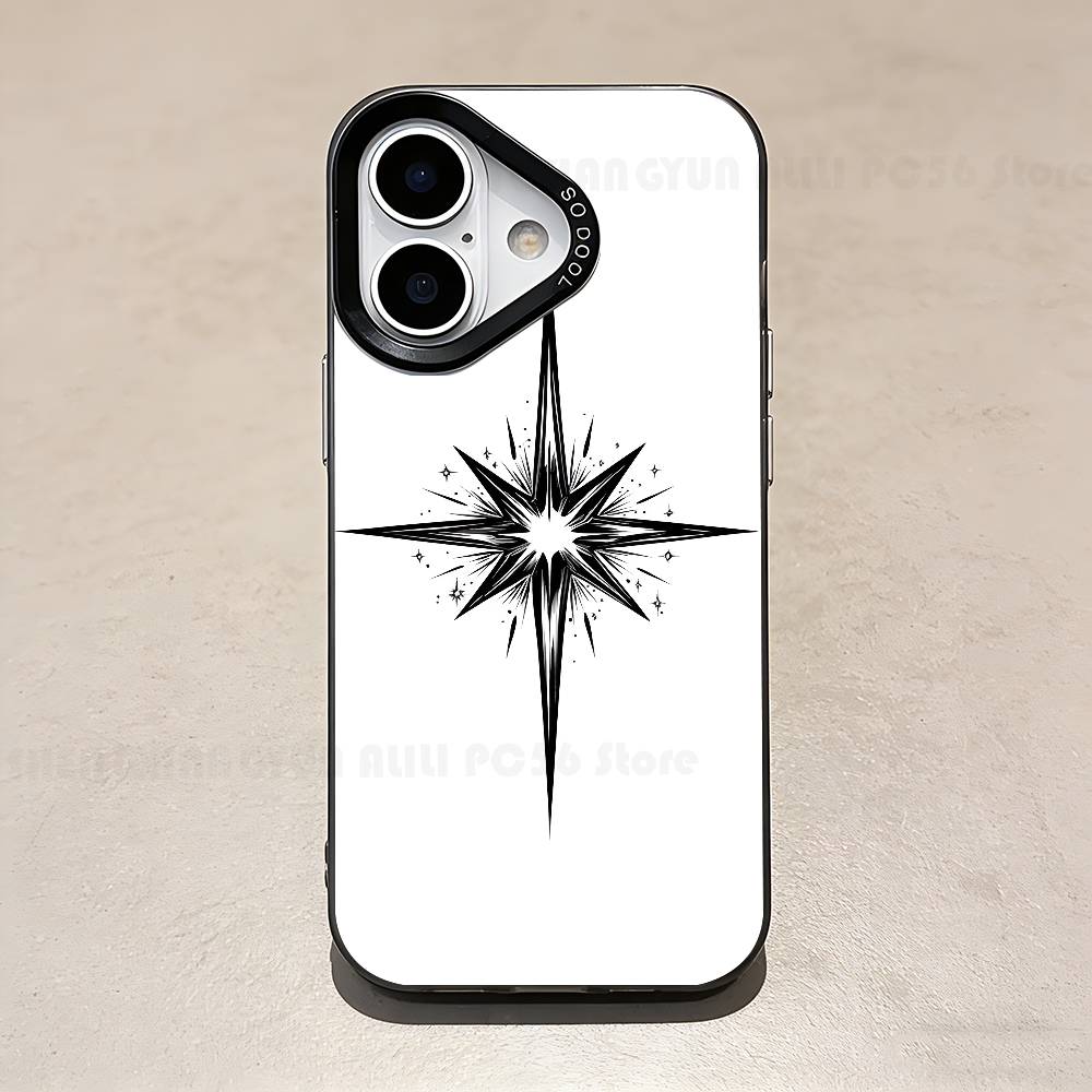 Cross Star Illustration Case For IPhone 11 12 13 14 15 16 17 Pro Max XS X XR Cover iPhone13