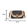 Modische Leinwand-Umhängetasche im koreanischen Stil Neue gepunktete Spitze Schultertasche Süß Exquisit Retro Kontrastfarben Design Damen Taschen KTB