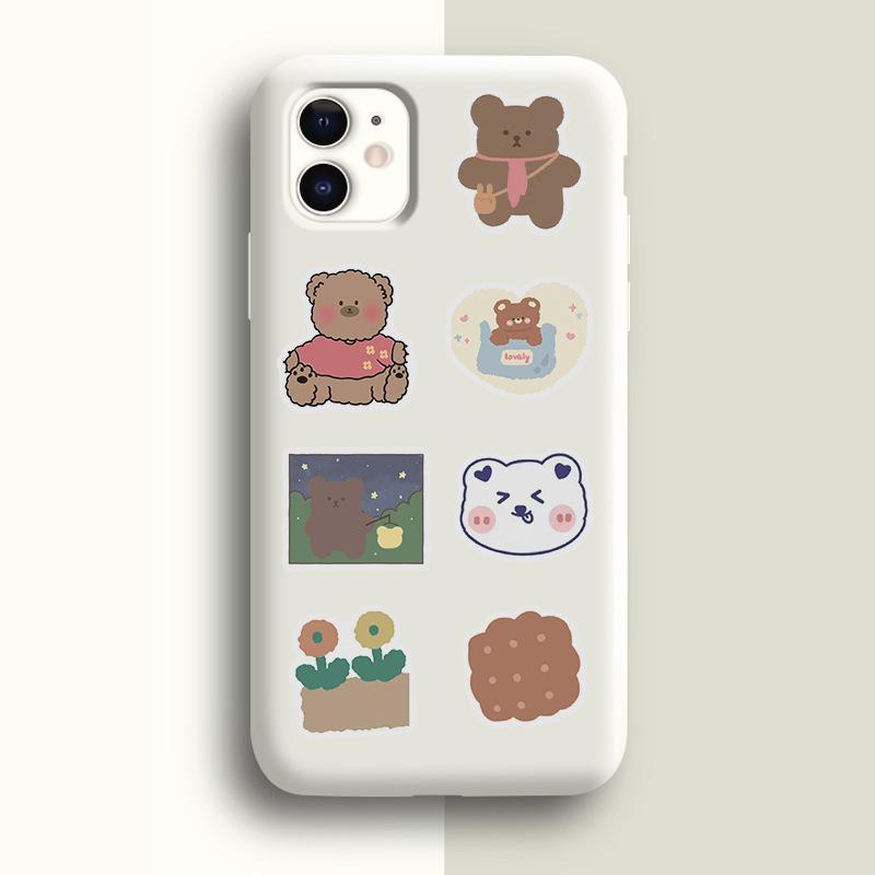 102 Cartoon Korean Bear Graffiti Stickers Decorate Suitcase Motorcycle Notebook Waterproof Stickers