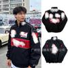Gruba Bawełniana Haftowana Kurtka Motocyklowa Unisex Ciepła Odzież Wierzchnia Sporty Rowerowe