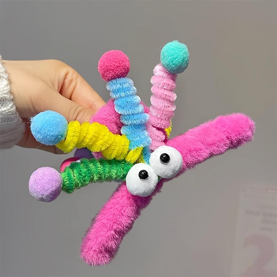 1pc Cute Plush Funny Hair Claw Clip Autumn And Winter Twist Stick Soft Cute Hair Claw Clip Headwear