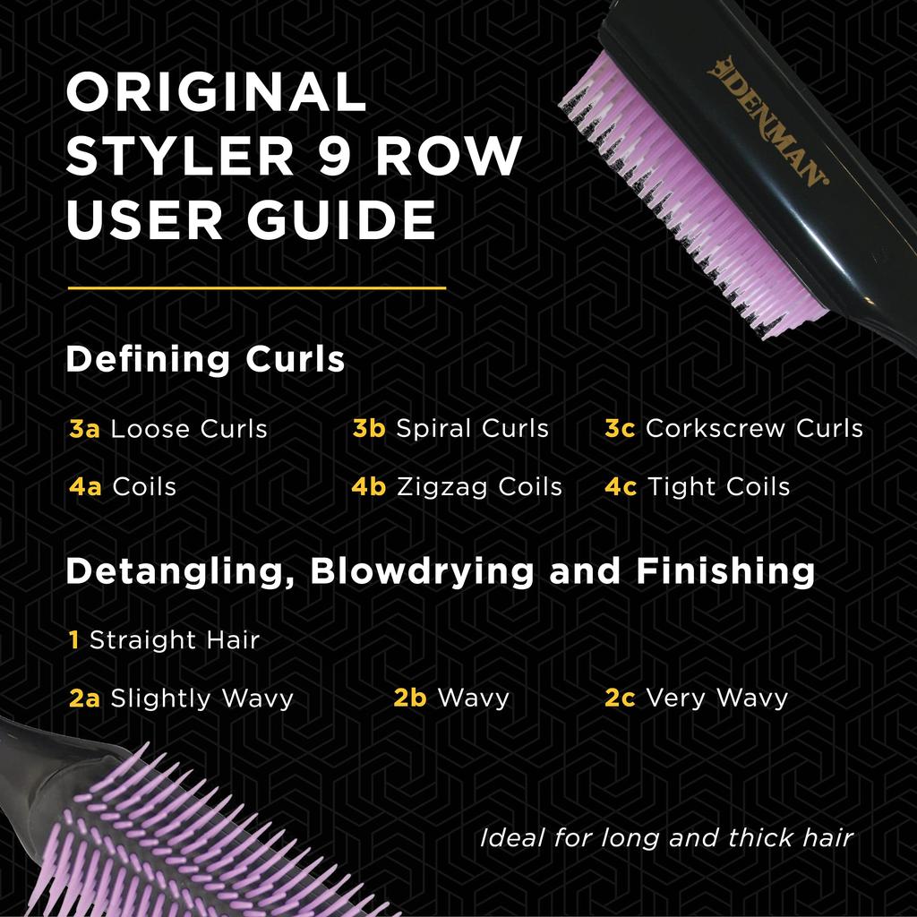 Denman Trico Industries Trico Industries Brush Black x Purple Hair Brush 1pc (x 1)