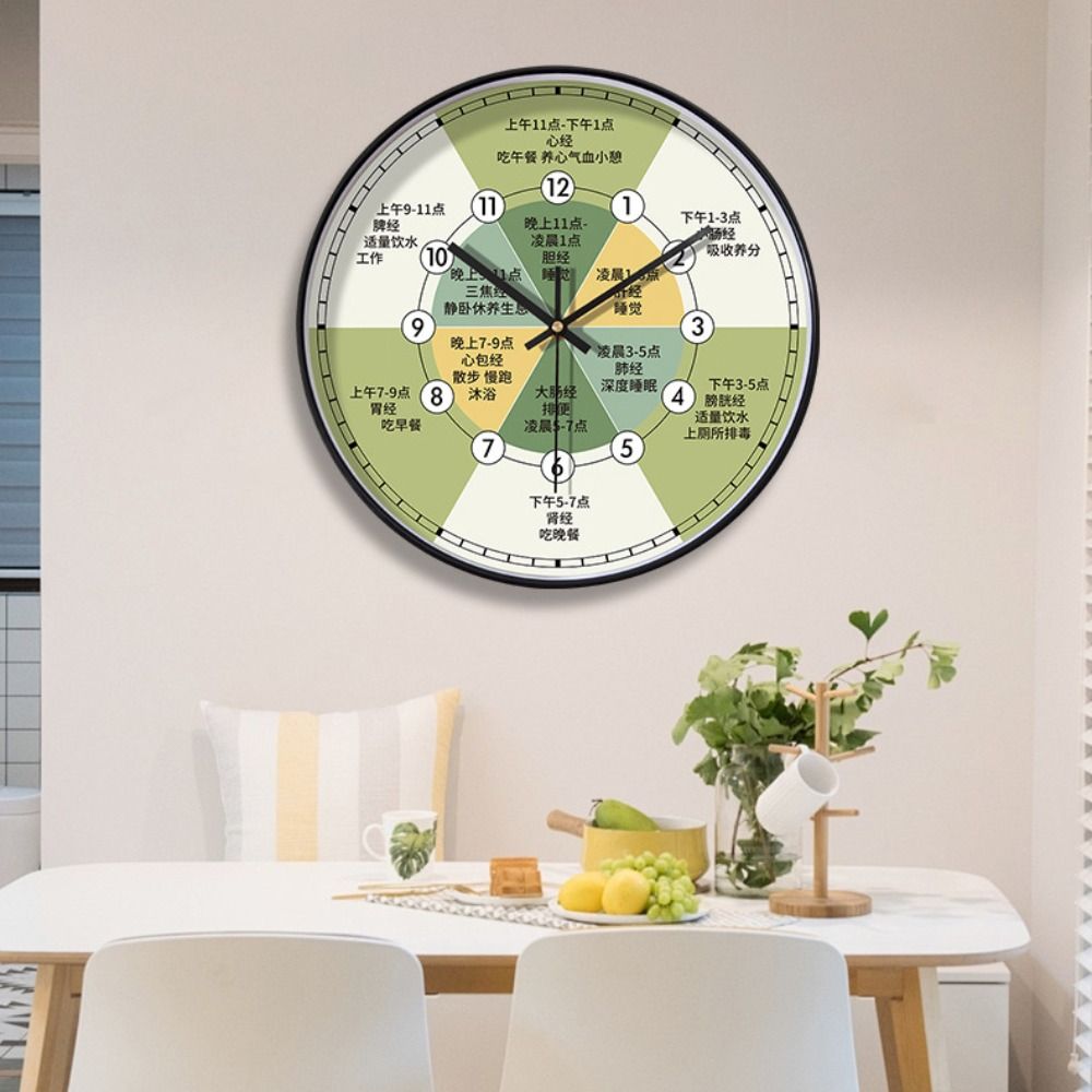 

Modern Health Wall Clock Silent Digital Clock Wall Decor Electronic Clock Office Style 2