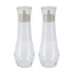 2PCS Mouthwash Dispensers Stainless Steel and Glass Multifunctional Refillable Mouthwash Dispenser