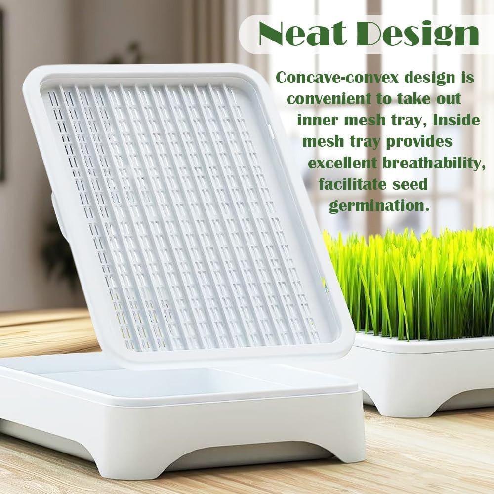 Self-planted Tray Hydroponic Tray Anti-Pull Out Soil-Free Nursery Box Pet Cat Use