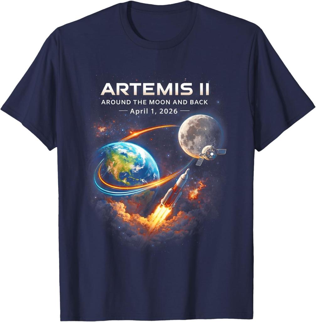 Artemis II Raket Ruimtelancering Terug naar De Maan Missie 2026 T-shirt