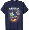 Artemis II Raketa Vesmírné Odpalení Mise Zpět na Měsíc 2026 Tričko Unisex Tričko