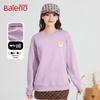 Baleno Women's Milk Silk Round Neck Sweatshirt with Cat Heart Graphic
