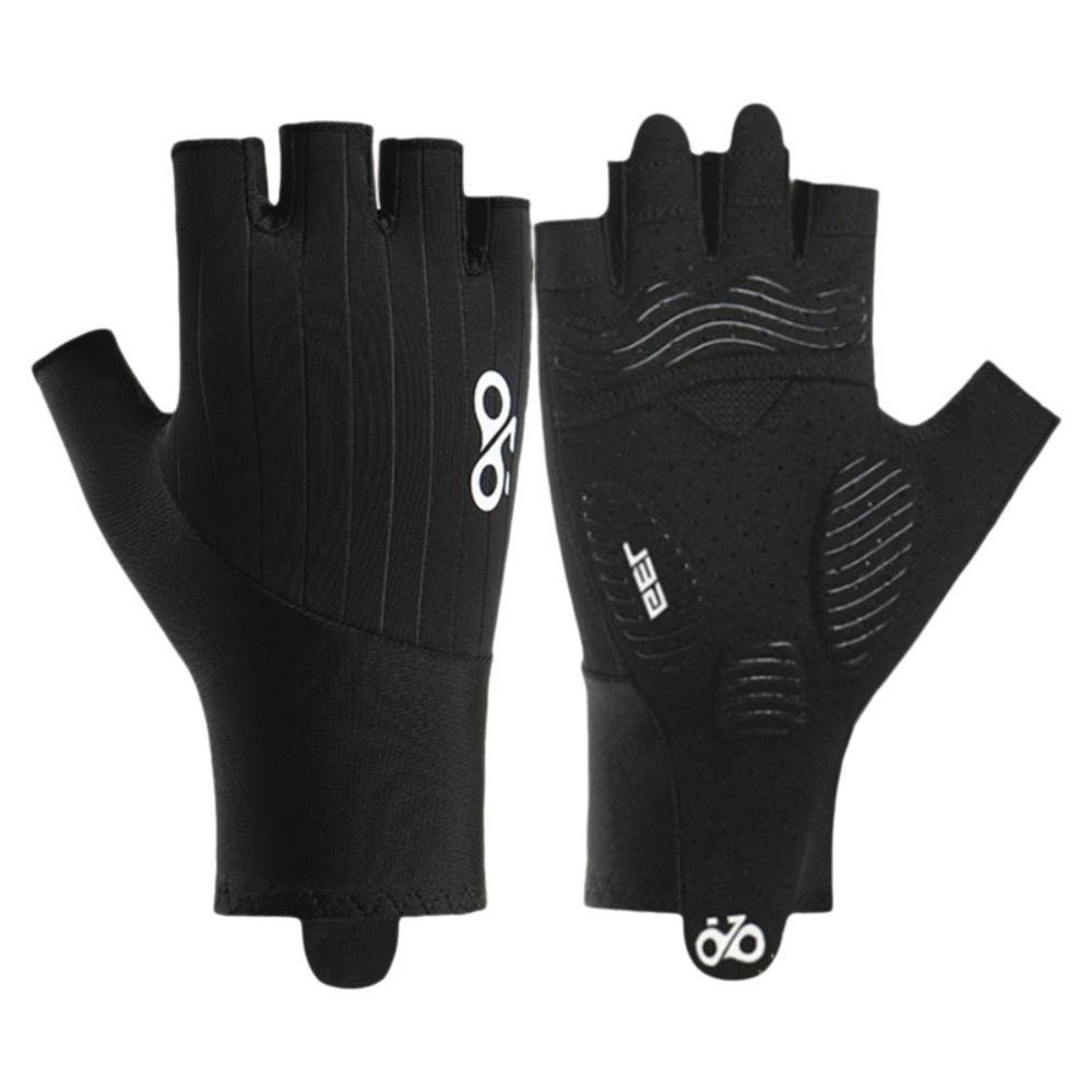 

Breathable Half-finger Bicycle Gloves Anti-slip Biking Gloves New Cycling Gloves Fitness L чорний