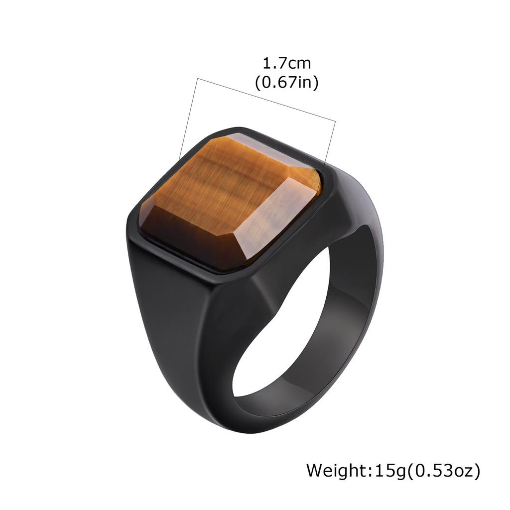 Stainless Steel Black Onyx Ring for Men Stylish Durable and Comfortable Jewelry Gift