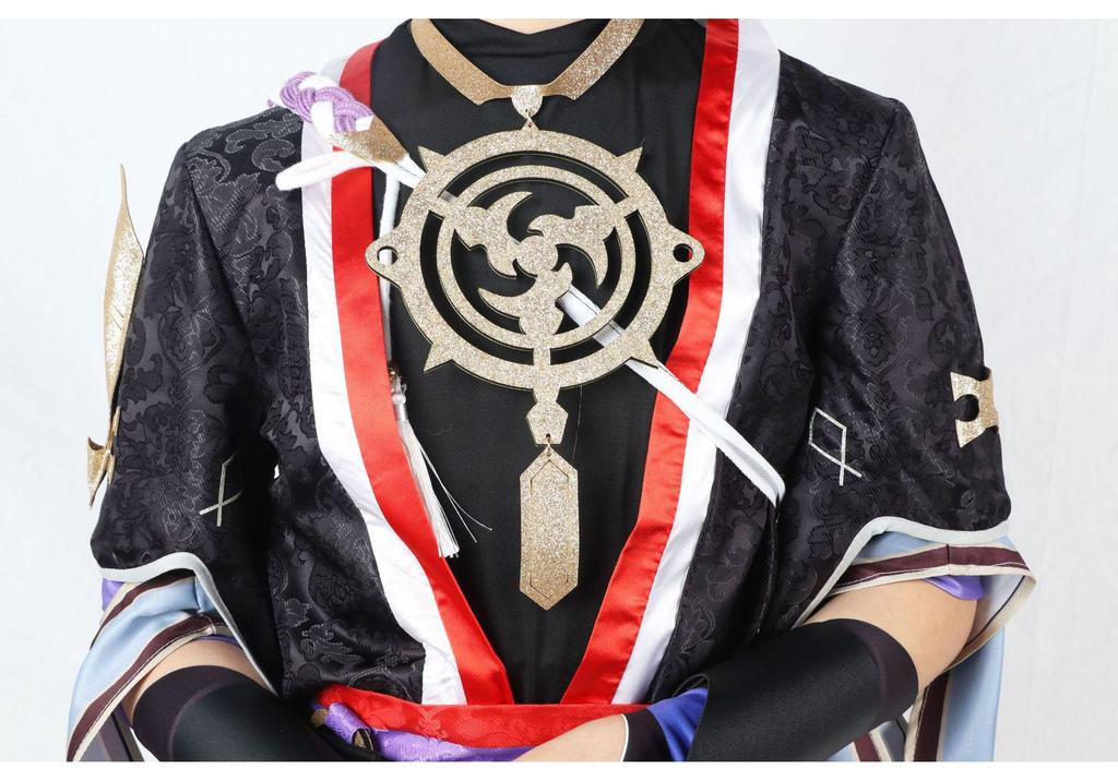 Genshin Impact Cosplay Costumes: Thunder Element Kuni Kunisaki & Wind Element Wanderer Scaramouche Anime Outfits